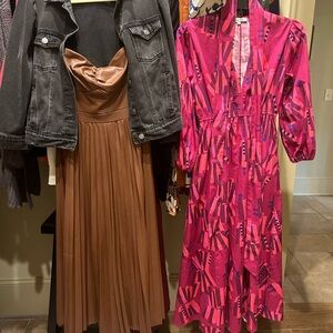 CELINA MOON pink dress with chess pieces ♟️